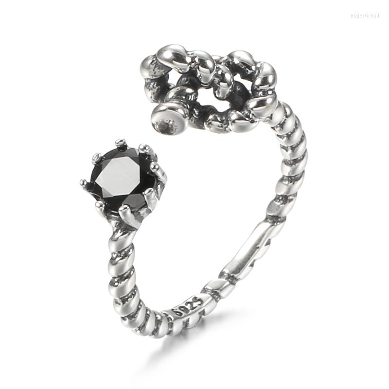 Cluster Rings Kine 925 Sterling Silver Fine Jewelry Twisted Ring Punk Hiphop Rock Open Adjustable Stackable Women Vintage
Cluster Rings Kine 925 Sterling Silver Fine Jewelry Twisted Ring Punk Hiphop Rock Open Adjustable Stackable Women Vintage