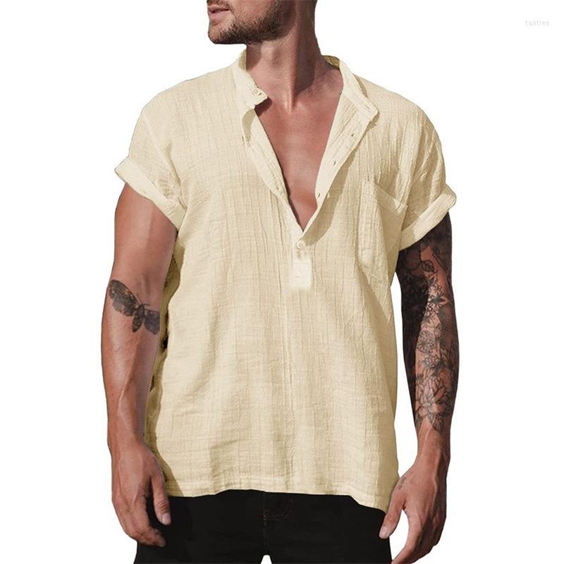 Men's Casual Shirts Men Cotton Linen Top Stand Collar Buttons Long Sleeve White Black Blue Shirt Fall Summer Business Man Clothes, White short sleeve
Men's Casual Shirts Men Cotton Linen Top Stand Collar Buttons Long Sleeve White Black Blue Shirt Fall Summer Business Man Clothes, White short sleeve