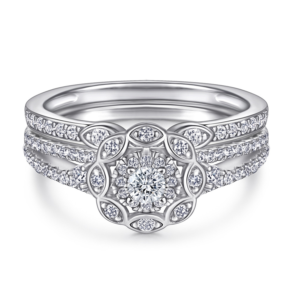 Wedding Accessories Pure Silver Engagement Rings 2PCS/Set Fadeless Couple Round Diamonds Birdal Ring Proposal Ring No Fading Ladies Jewelry TL-480
Wedding Accessories Pure Silver Engagement Rings 2PCS/Set Fadeless Couple Round Diamonds Birdal Ring Proposal Ring No Fading Ladies Jewelry TL-480