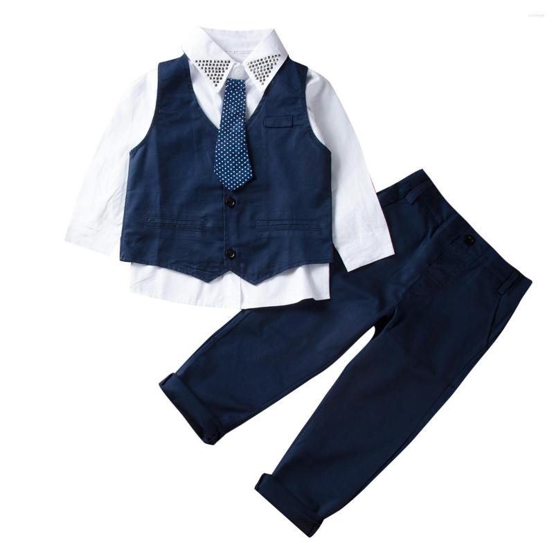 Clothing Sets 2022 Autumn Children Baby Boy Gentleman Suit White Shirt With Bow Tie Button Vest Trousers 3Pcs Formal Kids Clothes Set, Picture shown
Clothing Sets 2022 Autumn Children Baby Boy Gentleman Suit White Shirt With Bow Tie Button Vest Trousers 3Pcs Formal Kids Clothes Set, Picture shown