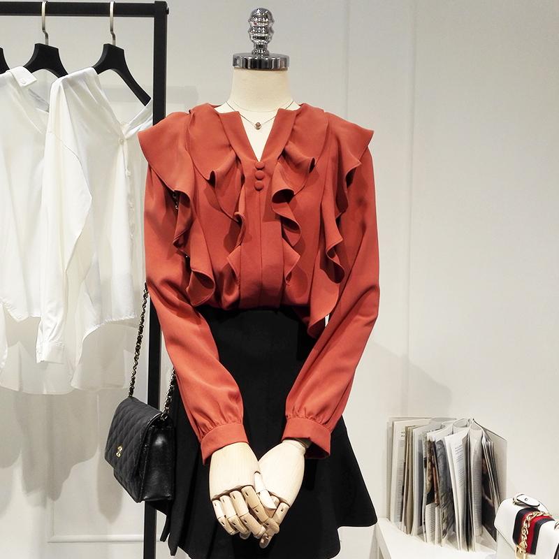 Women' Blouses & Shirts Fashion Design Ruffles Womenn Summer 2022 Solid Office Lady Elegant Blouse V-Neck Outwear Tops, See chart
Women' Blouses & Shirts Fashion Design Ruffles Womenn Summer 2022 Solid Office Lady Elegant Blouse V-Neck Outwear Tops, See chart