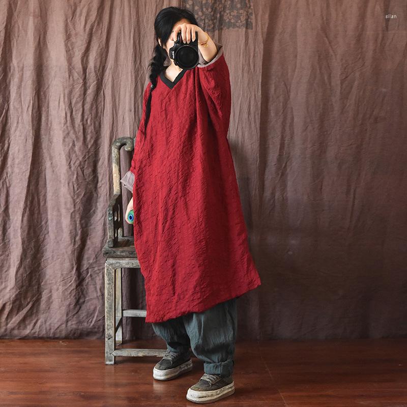 Casual Dresses Big Size Women Dress 2022 Spring Autumn Cotton Linen V-neck Long Sleeve Loose Vintage Fashion A Line Female Robe YoyiKamomo, Black
Casual Dresses Big Size Women Dress 2022 Spring Autumn Cotton Linen V-neck Long Sleeve Loose Vintage Fashion A Line Female Robe YoyiKamomo, Black