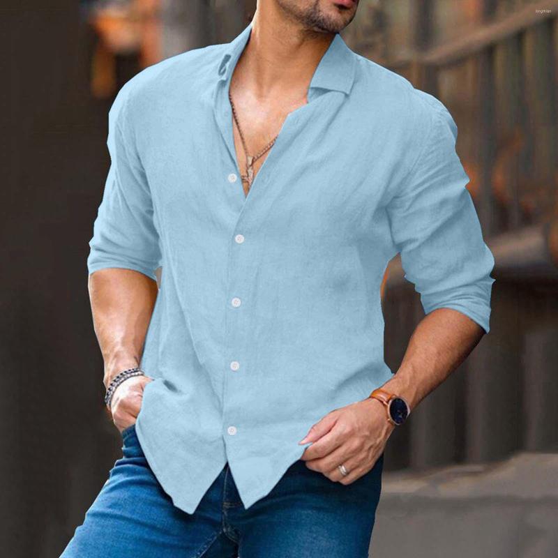 Men's Casual Shirts Mens Bodysuit Collar Male Cotton Linen Solid Loose Shirt Turndown Long Sleeve Dark Top, Brown
Men's Casual Shirts Mens Bodysuit Collar Male Cotton Linen Solid Loose Shirt Turndown Long Sleeve Dark Top, Brown