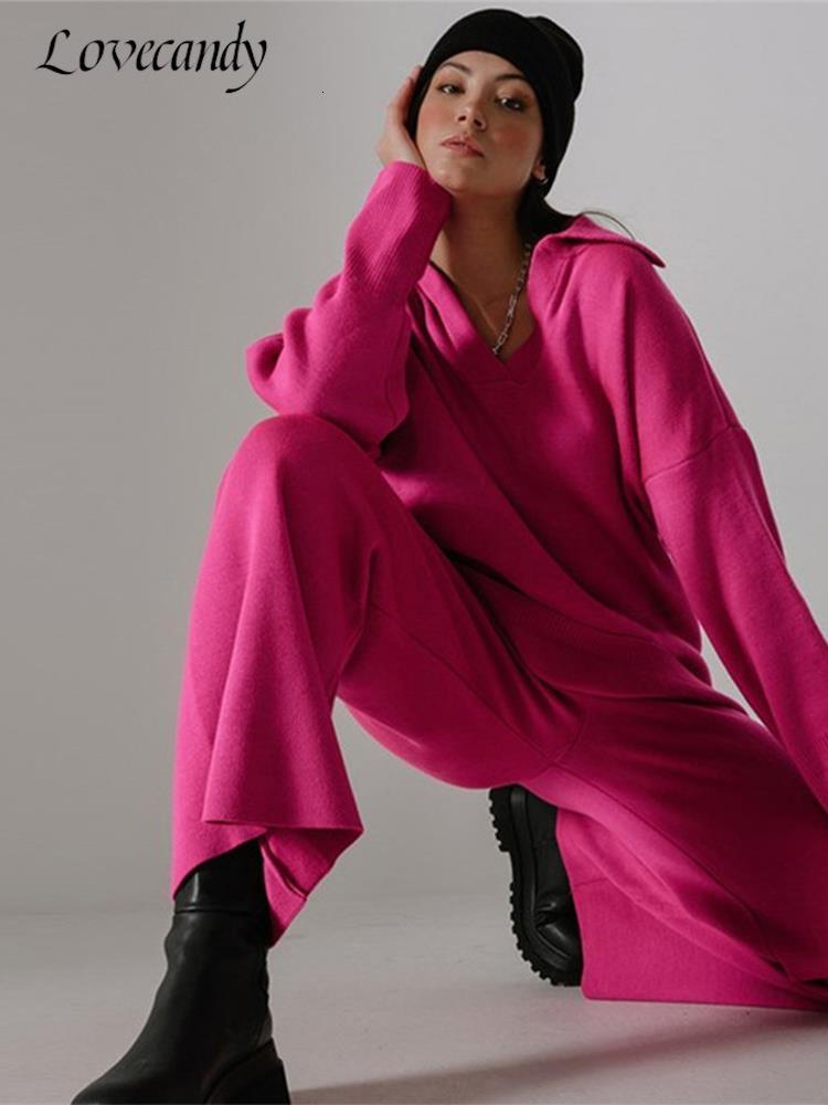 Women's Two Piece Pants Knitted Trousers Suit Winter Loose Solid Polo Neck Set Casual Long Sleeve KnitwearWide Leg Outfits 221207, Green pants
Women's Two Piece Pants Knitted Trousers Suit Winter Loose Solid Polo Neck Set Casual Long Sleeve KnitwearWide Leg Outfits 221207, Green pants