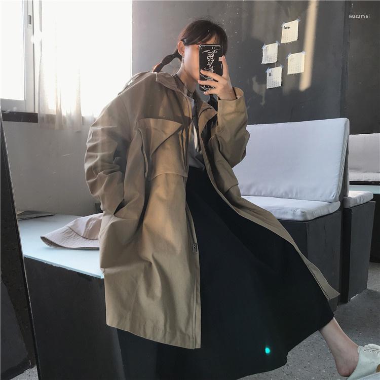 Women's Trench Coats Khaki Windbreaker Women's Autumn And Winter Fashion American College Style Casual Loose Versatile Long Work Jacket, Khaki thicken plush
Women's Trench Coats Khaki Windbreaker Women's Autumn And Winter Fashion American College Style Casual Loose Versatile Long Work Jacket, Khaki thicken plush