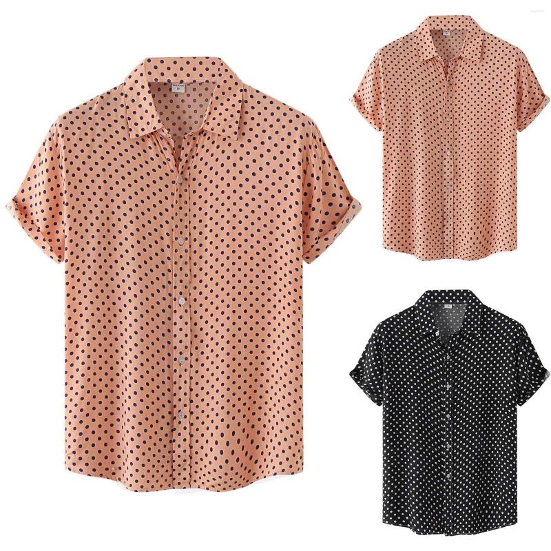 Men's Casual Shirts Male Summer Dot Print Shirt Turn Down Collar Short Sleeve Blouse Loose Tee Men For, Black
Men's Casual Shirts Male Summer Dot Print Shirt Turn Down Collar Short Sleeve Blouse Loose Tee Men For, Black