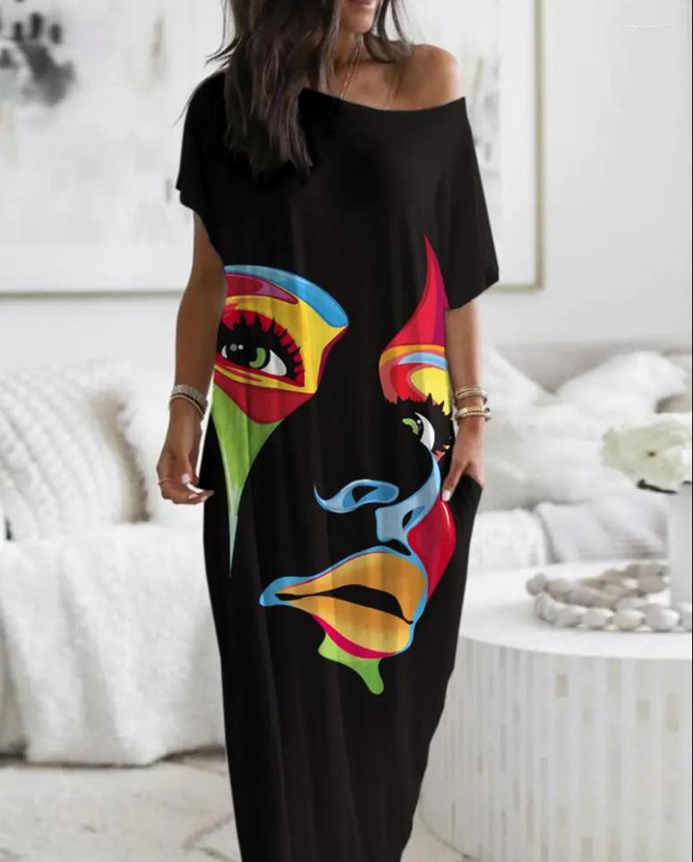 Party Dresses Women' Summer Dress Figure Print Pocket Design Cold Shoulder Casual 2022 Ladies Maxi Straight
Party Dresses Women' Summer Dress Figure Print Pocket Design Cold Shoulder Casual 2022 Ladies Maxi Straight