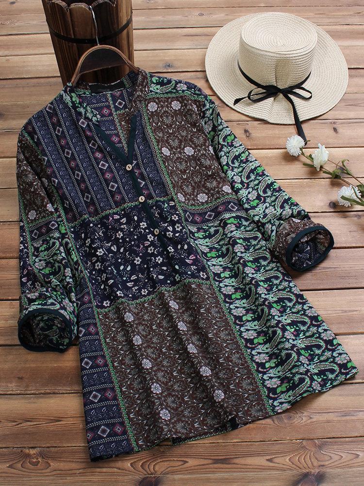 Women's Blouses & Shirts 0231 Autumn Women V-Neck Long Sleeves Print Floral Button Fashion Vintage Versatile Loose Daily Female Casual, 0231 red
Women's Blouses & Shirts 0231 Autumn Women V-Neck Long Sleeves Print Floral Button Fashion Vintage Versatile Loose Daily Female Casual, 0231 red