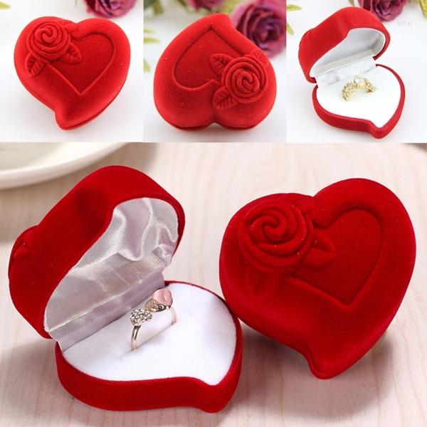 Jewelry Pouches Wholesale Price Red Rose Storage Box Heart Shaped Earring Display Woman Gift Boite Cadeaux Proposal Ring
Jewelry Pouches Wholesale Price Red Rose Storage Box Heart Shaped Earring Display Woman Gift Boite Cadeaux Proposal Ring