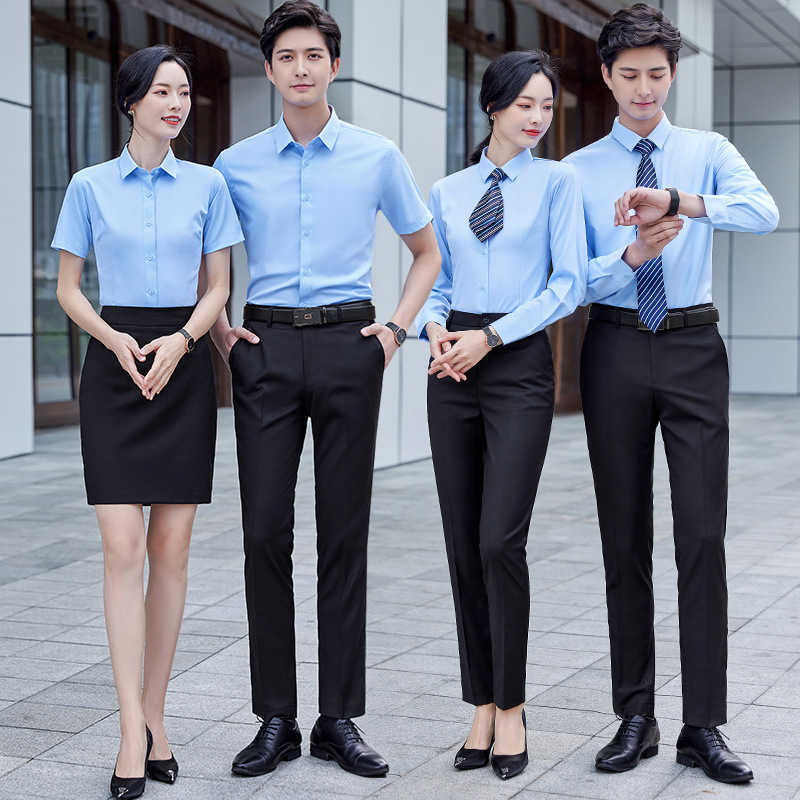 Work Clothes and Women's Long Short Sleeve Slim Fit Korean Real tate Sal Busin Leisure Men's White Shirt Set Embroidery, Short sleeved men's blue shirt
Work Clothes and Women's Long Short Sleeve Slim Fit Korean Real tate Sal Busin Leisure Men's White Shirt Set Embroidery, Short sleeved men's blue shirt