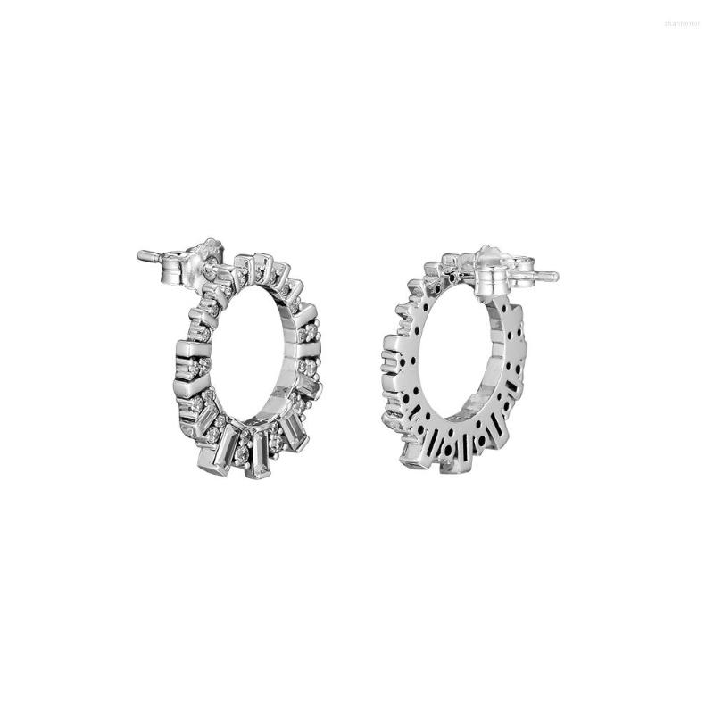Stud Earrings Glacial Beauty With Clear CZ 925 Sterling-Silver-Jewelry