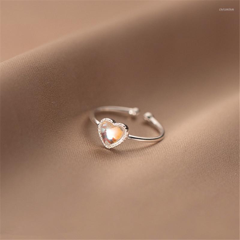 Cluster Rings 925 Real Sterling Silver Gradient Colored Glaze Love Heart Opening For Women Sizable Girls Charming Gift Anillos
Cluster Rings 925 Real Sterling Silver Gradient Colored Glaze Love Heart Opening For Women Sizable Girls Charming Gift Anillos