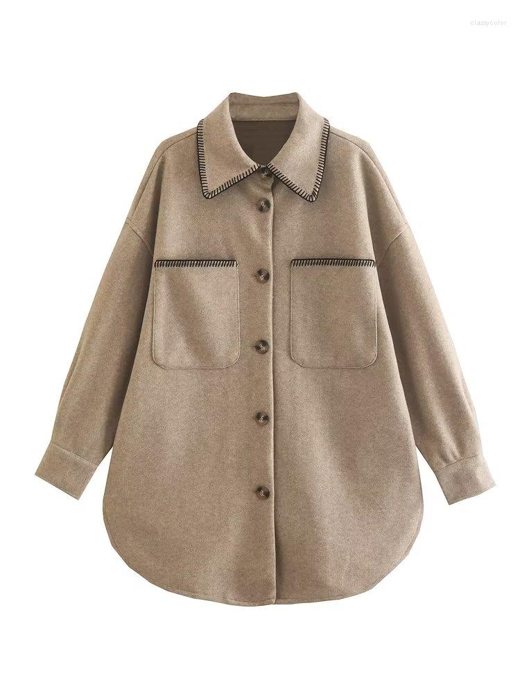 Women's Down MESTTRAF Sexy 2022 Women With Topstitching Oversized Jacket Coat Vintage Long Sleeve Patch Pocket Female Outerwear Chic Tops, Picture shown
Women's Down MESTTRAF Sexy 2022 Women With Topstitching Oversized Jacket Coat Vintage Long Sleeve Patch Pocket Female Outerwear Chic Tops, Picture shown