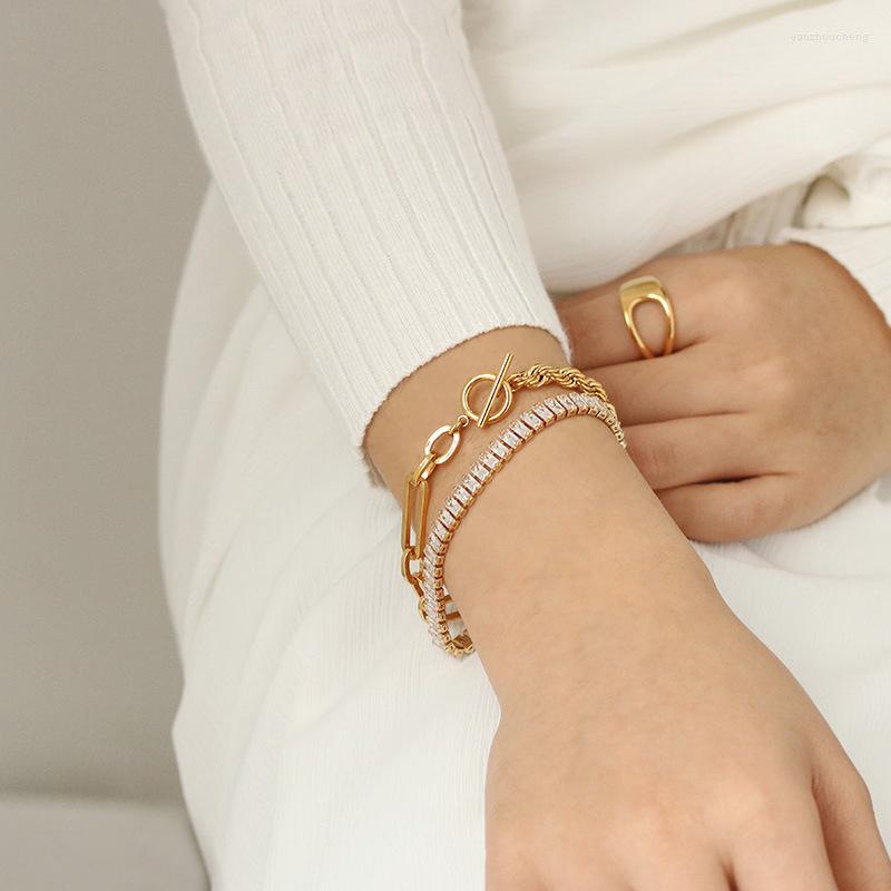 Link Bracelets Luxury Fashion Daily Versatile Bracelet Elegant Simple Full Zircon Chain Women's 2022 Morandia Buckle Jewelry
Link Bracelets Luxury Fashion Daily Versatile Bracelet Elegant Simple Full Zircon Chain Women's 2022 Morandia Buckle Jewelry