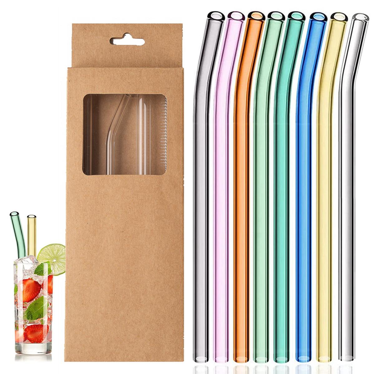 Drinks Accessory Eco-Friendly Reusable Drinking Straws Multi-color Glass Cocktail Straws for Juice Milk Coffee Bar tools
Drinks Accessory Eco-Friendly Reusable Drinking Straws Multi-color Glass Cocktail Straws for Juice Milk Coffee Bar tools