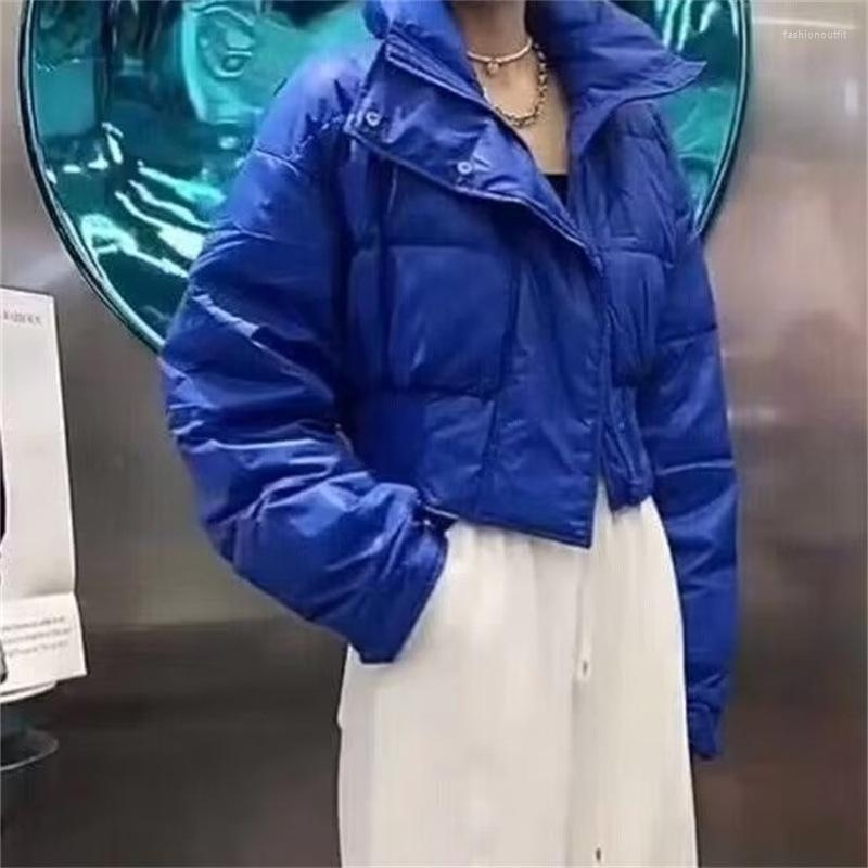 Women's Down 2022 Autumn Women's Parkas Faux Leather Stand-up Collar Padded Jacket, Blue
Women's Down 2022 Autumn Women's Parkas Faux Leather Stand-up Collar Padded Jacket, Blue