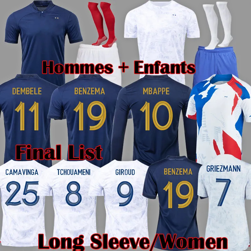 Maillots de football MBAPPE 2022 Soccer Jerseys French BENZEMA CAMAVINGA Football shirts GRIEZMANN DEMBELE maillot foot kit shirt hommes enfants MEN kids 999341, Women home
Maillots de football MBAPPE 2022 Soccer Jerseys French BENZEMA CAMAVINGA Football shirts GRIEZMANN DEMBELE maillot foot kit shirt hommes enfants MEN kids 999341, Women home