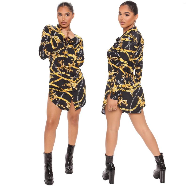 Casual Dresses Dress Fashion Shirt Button Ladies Short Street Large Size Slim Home Commuter Printed Women, Multicolor
Casual Dresses Dress Fashion Shirt Button Ladies Short Street Large Size Slim Home Commuter Printed Women, Multicolor