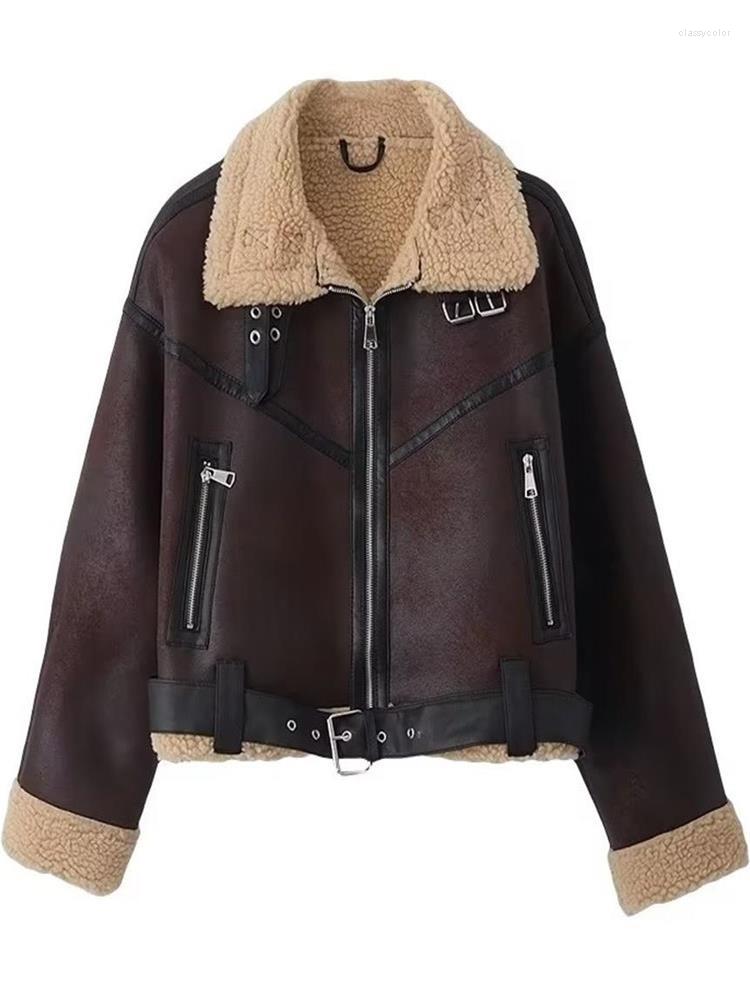 Women's Down MESTTRAF 2022 French Design Sexy Thick Warm Faux Shearling Jacket Coat Vintage Long Sleeve Belt Hem Female Outerwear Chic Tops, Picture shown
Women's Down MESTTRAF 2022 French Design Sexy Thick Warm Faux Shearling Jacket Coat Vintage Long Sleeve Belt Hem Female Outerwear Chic Tops, Picture shown