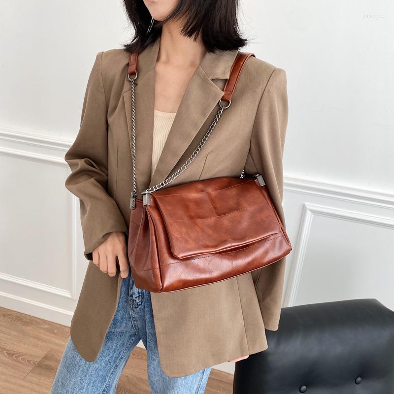 Evening Bags Fashion Women's Bag Winter Trend Soft PU Leather Lady Shopping Shoulder Handbags With Sewing Thread Chain, A039-coffee
Evening Bags Fashion Women's Bag Winter Trend Soft PU Leather Lady Shopping Shoulder Handbags With Sewing Thread Chain, A039-coffee