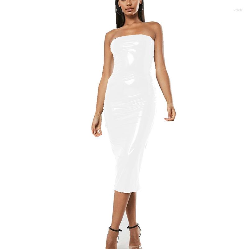 Casual Dresses Plus Size Wet Look PVC Skinny Long Dress Women Sexy Summer Off Shoulder Vestido Club Party Bodycon Strapless Tube Midi, Black
Casual Dresses Plus Size Wet Look PVC Skinny Long Dress Women Sexy Summer Off Shoulder Vestido Club Party Bodycon Strapless Tube Midi, Black