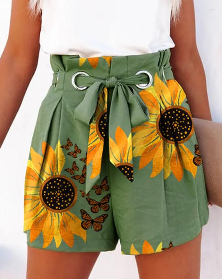 Women' Shorts 2022 Summer Women' Pants Casual Eyelet Tied Detail Sunflower Print Ruched Female Fashion Clothes
Women' Shorts 2022 Summer Women' Pants Casual Eyelet Tied Detail Sunflower Print Ruched Female Fashion Clothes