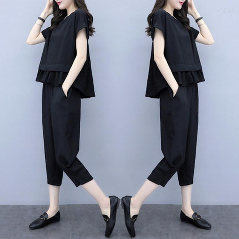 Women's Tracksuits 2022 Summer Ladies Fashion Large Size Casual Shirt Elastic Waist Harem Pants Two-piece Suit
Women's Tracksuits 2022 Summer Ladies Fashion Large Size Casual Shirt Elastic Waist Harem Pants Two-piece Suit