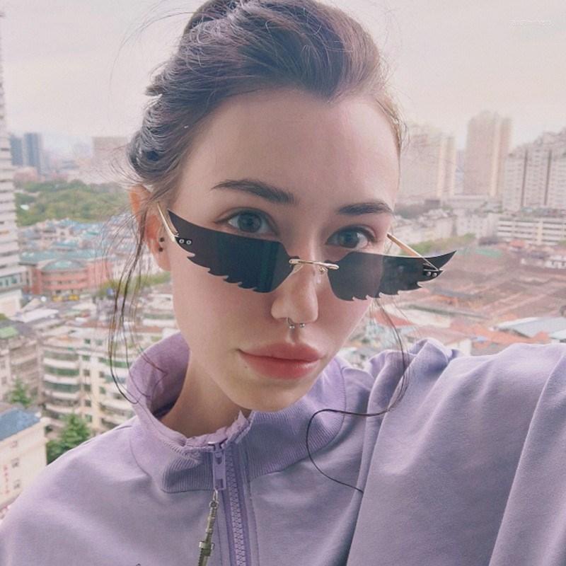 Sunglasses Wing Shaped Rimless Women Men Unique Punk Decoration Glasses Ocean Lens Eyewear Irregular Sun
Sunglasses Wing Shaped Rimless Women Men Unique Punk Decoration Glasses Ocean Lens Eyewear Irregular Sun