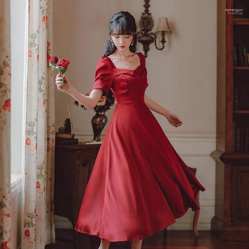 Casual Dresses French Vintage Red Party Dress Women 2022 Summer Fashion Chic Square Collar Elegant High Waist Single Breasted Temperament, Green
Casual Dresses French Vintage Red Party Dress Women 2022 Summer Fashion Chic Square Collar Elegant High Waist Single Breasted Temperament, Green