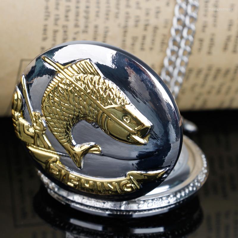 Pocket Watches Fashion Funny Fish Design Silver Quartz Watch Women Children Pendant Necklace Men Vitage Jewelry Gift
Pocket Watches Fashion Funny Fish Design Silver Quartz Watch Women Children Pendant Necklace Men Vitage Jewelry Gift