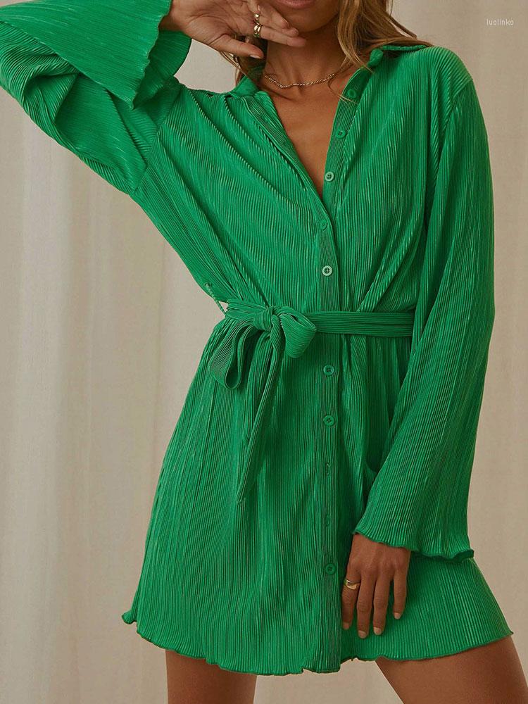 Casual Dresses Women' Shirt Party Dress Pleated Long Sleeve Beach Mini Summer For Women 2022 Sexy Print Robe Female Clothing Vestido, Green
Casual Dresses Women' Shirt Party Dress Pleated Long Sleeve Beach Mini Summer For Women 2022 Sexy Print Robe Female Clothing Vestido, Green