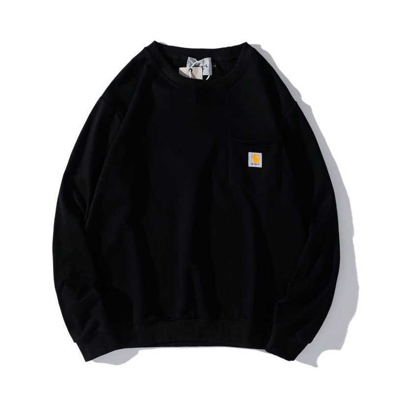 

54zx 2023 New Men' Hoodies Sweatshirt North America Brand Carhart Sweater Classic Pocket Woven Label Thin Sweater Jacket, Orange