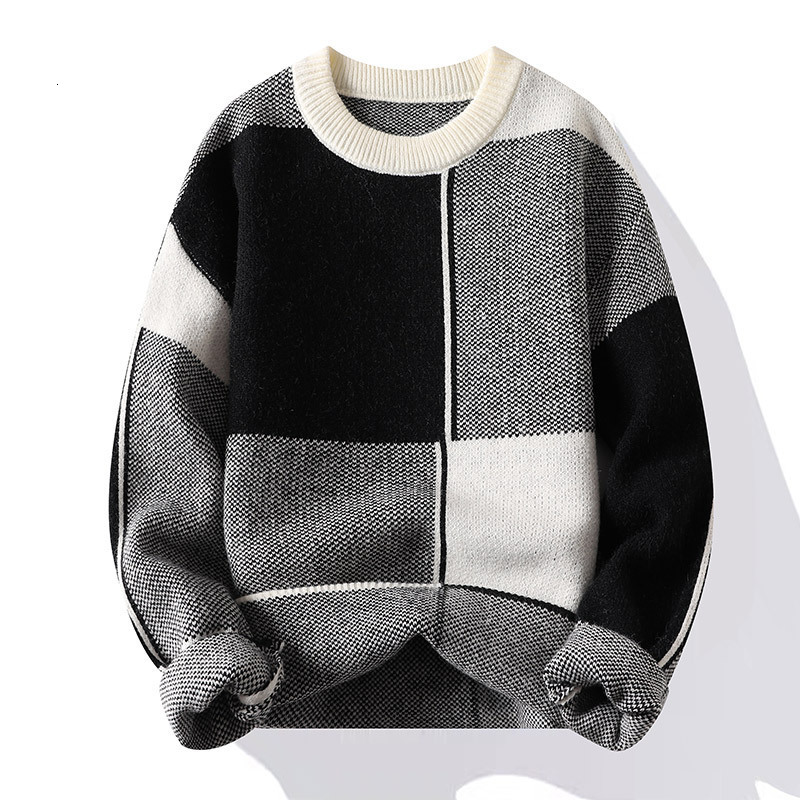 Men's Sweaters Winter Round Neck Thickened Jumper Knitted Geometric Long sleeved Clothes Bottoming Shirt 221207, Blue
Men's Sweaters Winter Round Neck Thickened Jumper Knitted Geometric Long sleeved Clothes Bottoming Shirt 221207, Blue