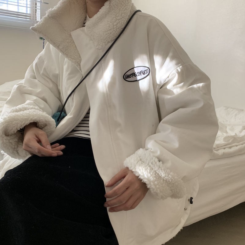 Women's Down Parkas Both sides wear winter lamb velvet jacket women retro Hong Kong style ins small short cotton coat wom 221207, Red
Women's Down Parkas Both sides wear winter lamb velvet jacket women retro Hong Kong style ins small short cotton coat wom 221207, Red