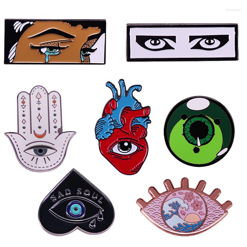 Brooches Eye Brooch Eyes Enamel Pin Hamsa Hand Anatomical Heart Sad Soul Tears Great Wave Eva-01 Green Eyeball
Brooches Eye Brooch Eyes Enamel Pin Hamsa Hand Anatomical Heart Sad Soul Tears Great Wave Eva-01 Green Eyeball
