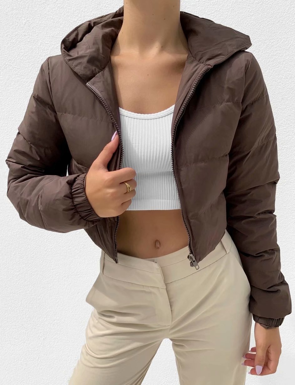 Women's Down Parkas WYWMY Women Cotton Padded Jacket Brown Black Autumn Winter Long Sleeve Hooded Short Coat Zip Warm Fashion Ladies 221207, Green
Women's Down Parkas WYWMY Women Cotton Padded Jacket Brown Black Autumn Winter Long Sleeve Hooded Short Coat Zip Warm Fashion Ladies 221207, Green