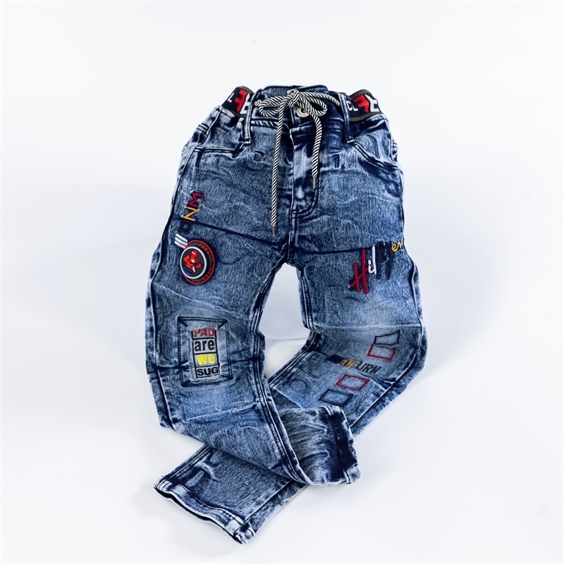 Trousers IENENS Autumn Boy's Jeans Clothes Kids Cowboy Pants Children Casual Denim Clothing Bottoms Baby Boy Stretch Jean L221207