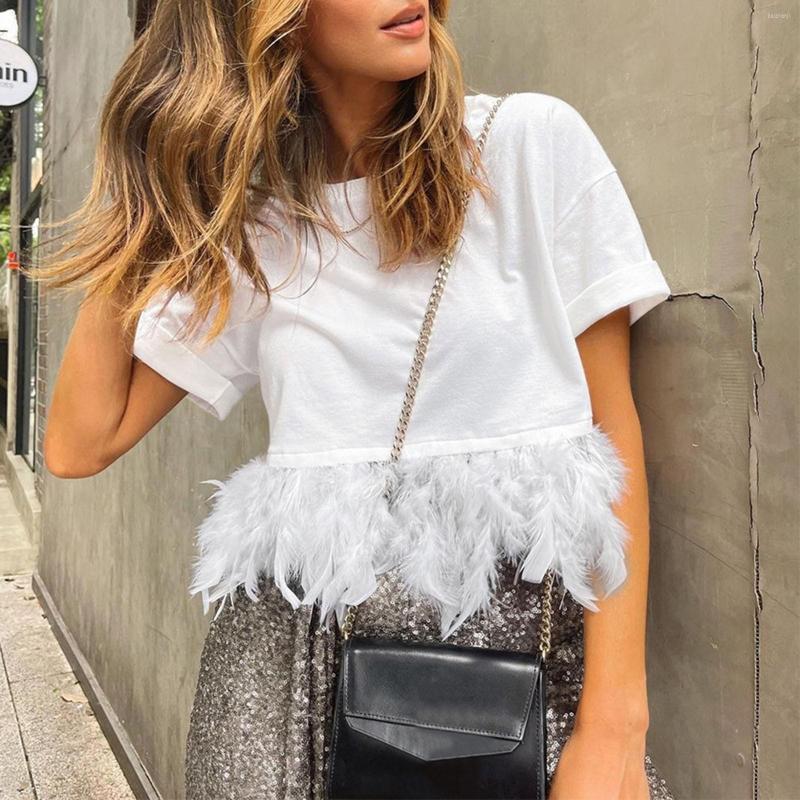 Women' Blouses Women Patchwork Feathers Korean Blouse Solid Color Tee Short Sleeve Feather Tops Shirts Casual Female Ropa Mujer, White
Women' Blouses Women Patchwork Feathers Korean Blouse Solid Color Tee Short Sleeve Feather Tops Shirts Casual Female Ropa Mujer, White