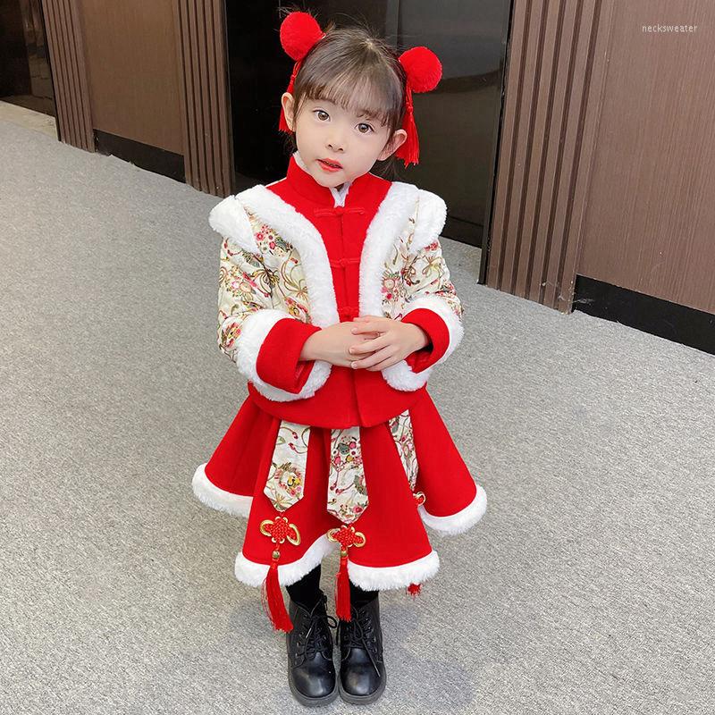 Ethnic Clothing Hanfu Baby Girls Winter Clothes Year Children Retro Chinese Style Coat Skirt Velvet Tang Suit Kids Princess Dress Up Party
Ethnic Clothing Hanfu Baby Girls Winter Clothes Year Children Retro Chinese Style Coat Skirt Velvet Tang Suit Kids Princess Dress Up Party