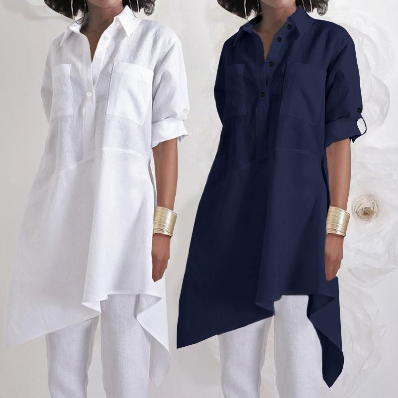 Women' Blouses & Shirts 2022 Nowssa Women Fashion Casual Autumn Long Sleeve Asymmetrical Tops Buttons Loose Blusas Mujer Shirt, White
Women' Blouses & Shirts 2022 Nowssa Women Fashion Casual Autumn Long Sleeve Asymmetrical Tops Buttons Loose Blusas Mujer Shirt, White