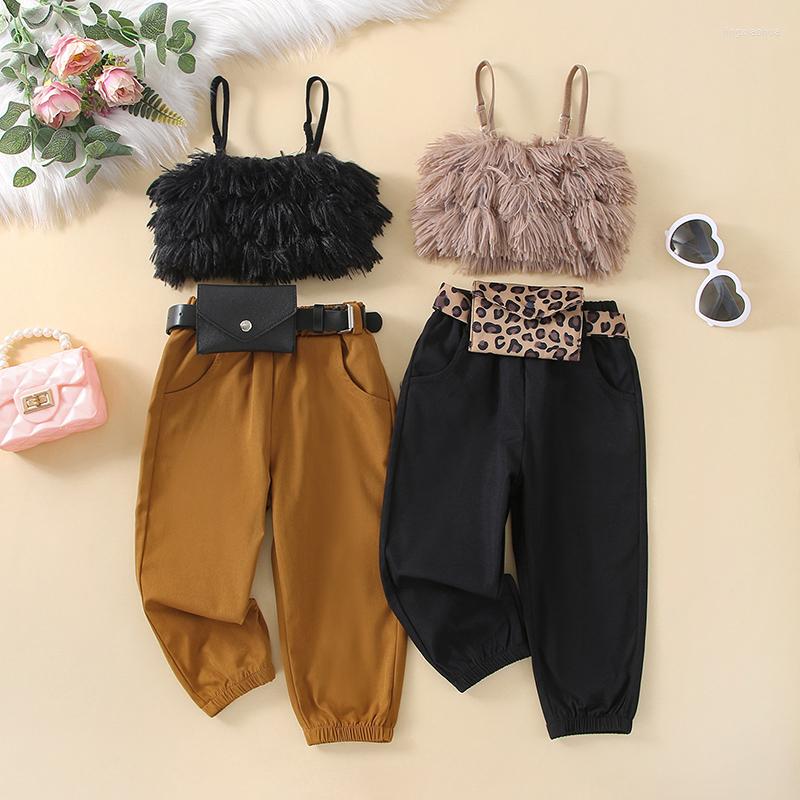 Clothing Sets 1-6Y Summer Fashion Kids Girls 3pcs Clothes Furry Spaghetti Strap Tank Tops Long Pants Waist Bag, Black
Clothing Sets 1-6Y Summer Fashion Kids Girls 3pcs Clothes Furry Spaghetti Strap Tank Tops Long Pants Waist Bag, Black