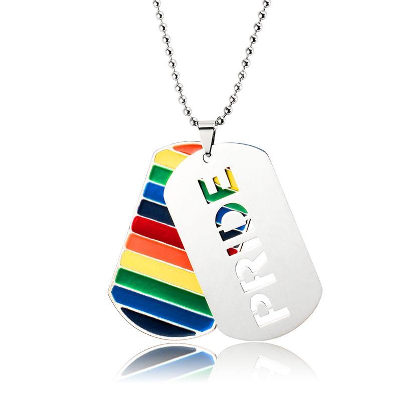 Rainbow Tide Pendant Men's Color Hip Hop Necklace Stainless Steel Pendants Neutral Women's Necklace Jewelry
Rainbow Tide Pendant Men's Color Hip Hop Necklace Stainless Steel Pendants Neutral Women's Necklace Jewelry