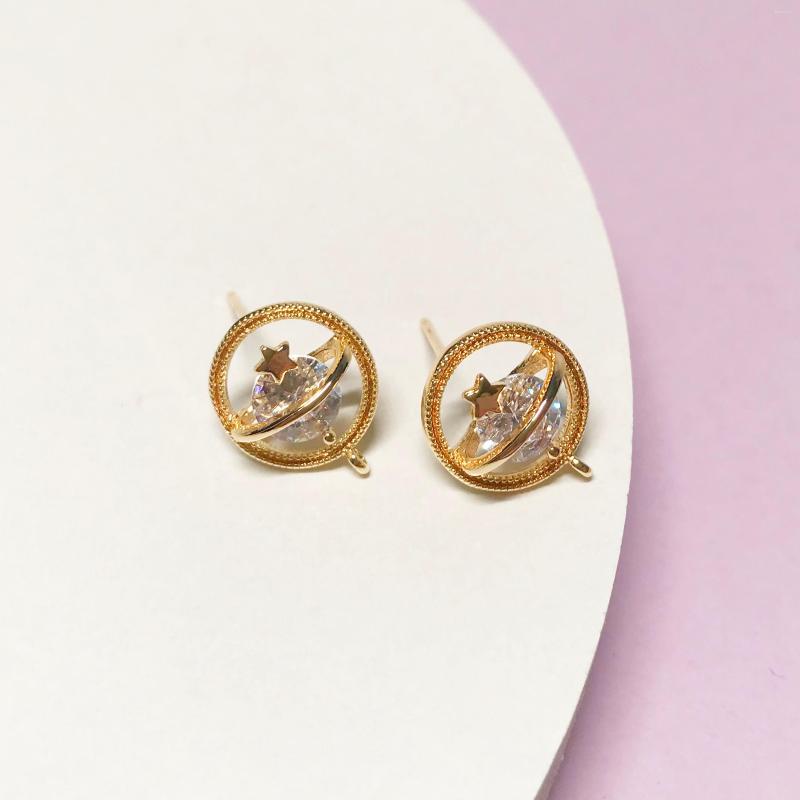 Stud Earrings DIY Accessories 925 Silver Pin Inlaid Zircon Five Pointed Star Round Jewelry
Stud Earrings DIY Accessories 925 Silver Pin Inlaid Zircon Five Pointed Star Round Jewelry