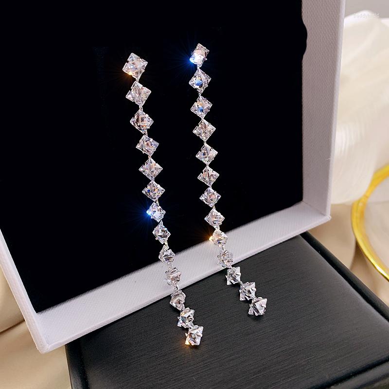 Dangle Earrings BLIJERY Korean Zircon Crystal Tassels Long Women Bling Hanging Drop Trendy Ladies Wedding Jewelry Gift
Dangle Earrings BLIJERY Korean Zircon Crystal Tassels Long Women Bling Hanging Drop Trendy Ladies Wedding Jewelry Gift