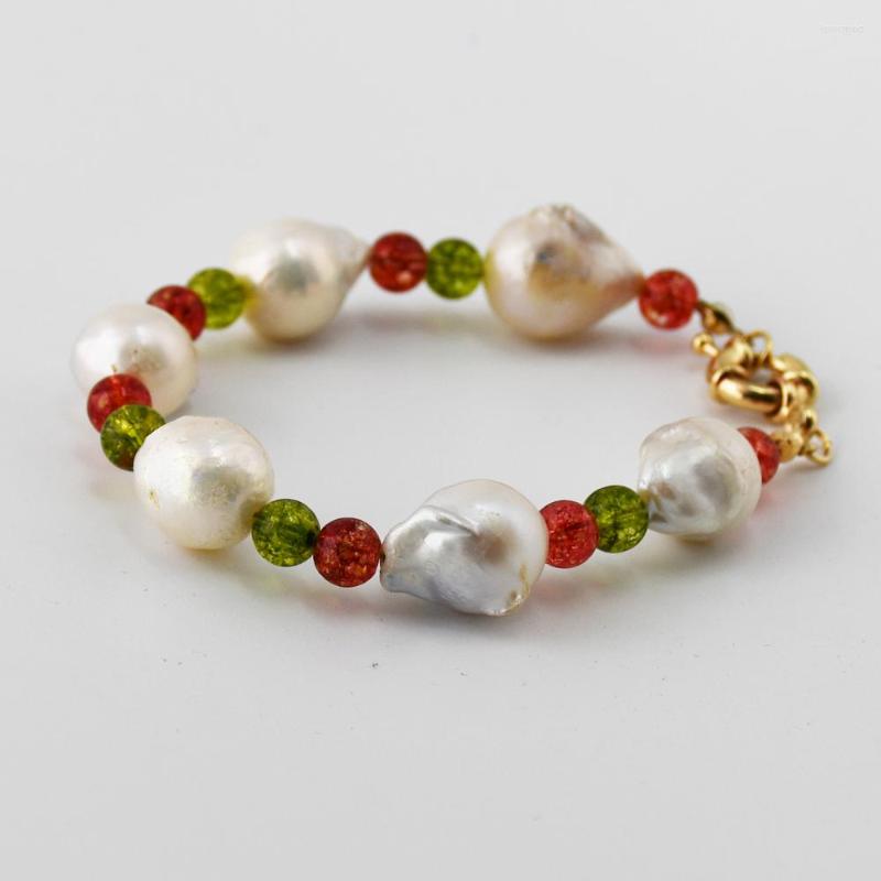 Link Bracelets Good Quality Real Baroque Pearl Strawberry Crystal Beads Bracelet Customized Jewelry Factory Direct Wholesale Retails
Link Bracelets Good Quality Real Baroque Pearl Strawberry Crystal Beads Bracelet Customized Jewelry Factory Direct Wholesale Retails