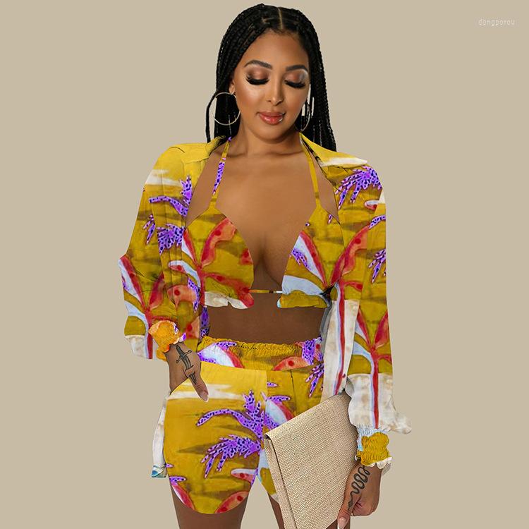 Women' Tracksuits 2022 Ladies Fashion Casual Bohemian Beach Resort Wind Sexy Summer Print Three-Piece Set, Gold
Women' Tracksuits 2022 Ladies Fashion Casual Bohemian Beach Resort Wind Sexy Summer Print Three-Piece Set, Gold