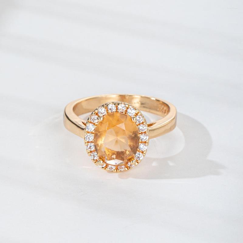 Wedding Rings Gorgeous 14KT Gold Plated Champagne Gemstone Cubic Zircon Ring Women CZ Surrounded Geometric Wholesale Jewelry Size 6-10
Wedding Rings Gorgeous 14KT Gold Plated Champagne Gemstone Cubic Zircon Ring Women CZ Surrounded Geometric Wholesale Jewelry Size 6-10
