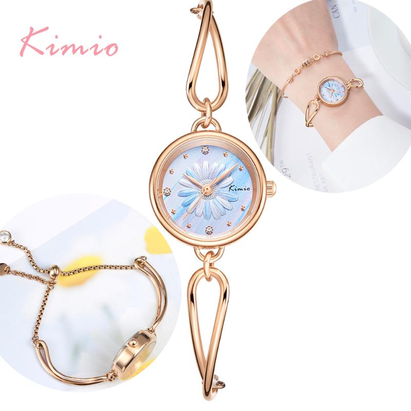 Wristwatches KIMIO 3D Daisy Small Dial Women Bracelet Watches Bandage Crystal Watch Female Wristwatch, Blue watch
Wristwatches KIMIO 3D Daisy Small Dial Women Bracelet Watches Bandage Crystal Watch Female Wristwatch, Blue watch