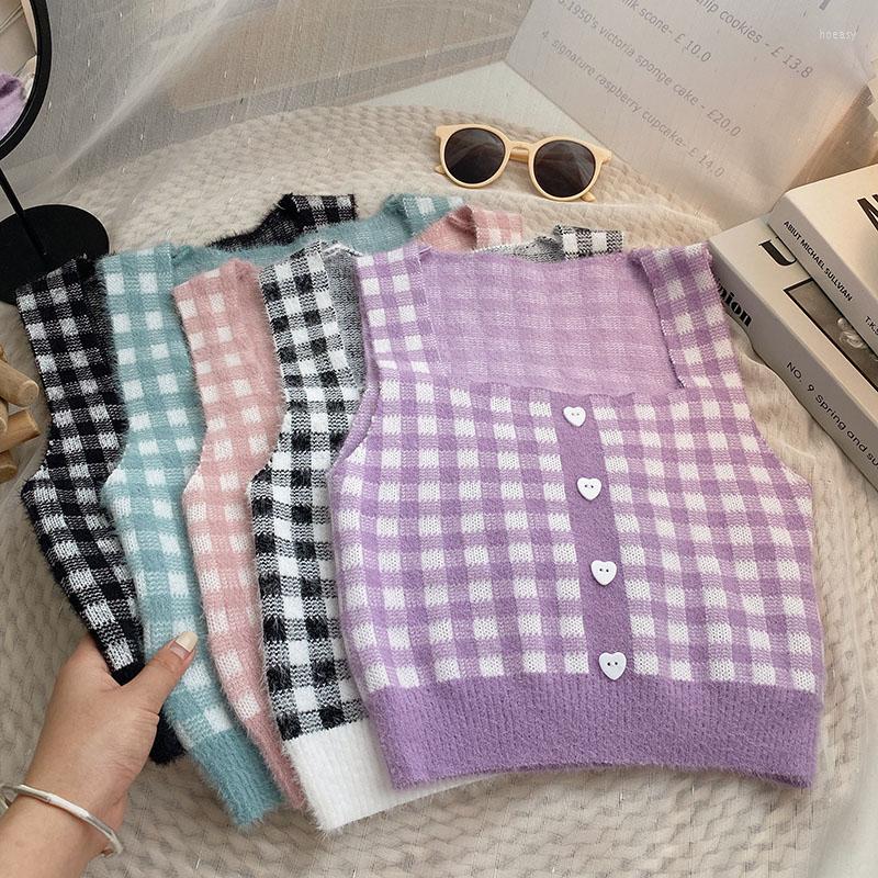Women's Tanks Love Single Breasted Patchwork Color Knit Vest For Women Autumn 2022 Retro Sweet Short Top Square Neck Small Suspenders R086, Black
Women's Tanks Love Single Breasted Patchwork Color Knit Vest For Women Autumn 2022 Retro Sweet Short Top Square Neck Small Suspenders R086, Black