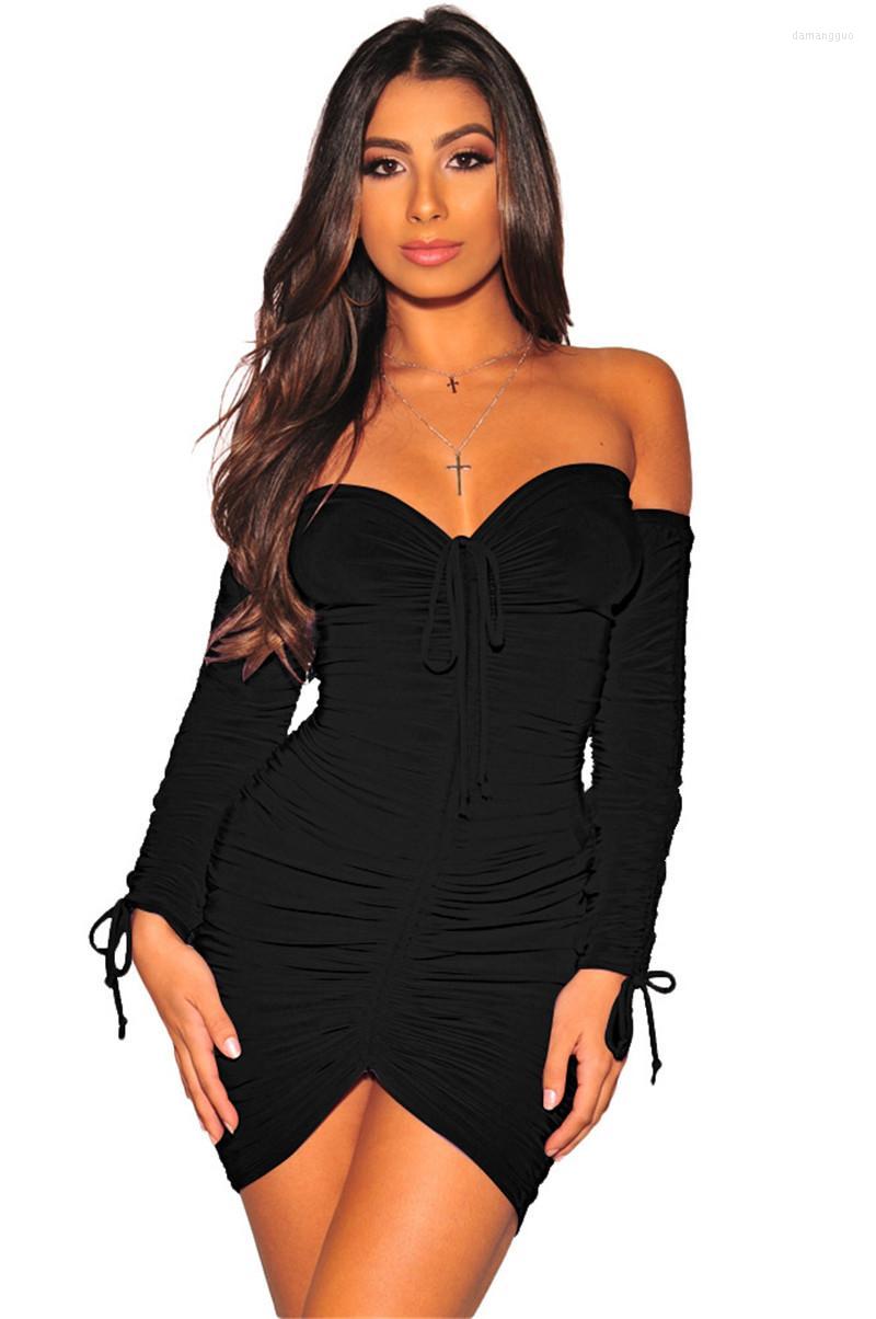 Casual Dresses Sexy Strapless Bandage Dress Women Elegant Long Sleeve Off Shoulder Bodycon Mini Ruched Evening Night Club Party, Black
Casual Dresses Sexy Strapless Bandage Dress Women Elegant Long Sleeve Off Shoulder Bodycon Mini Ruched Evening Night Club Party, Black